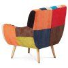 Křeslo barevné patchwork / dřevo