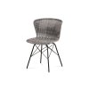 Jídelní židle šedá umělý ratan / kov