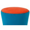 Taburet oranžová / modrá 42 x 35 cm