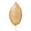 Kovová nástěnná dekorace zlatý list 40 x 80 x 5 cm