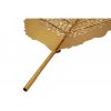 Kovová nástěnná dekorace zlatý list 40 x 80 x 5 cm