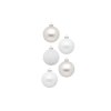 Sada 12 ks ozdob: Ozdoby bílé matné / lesklé 8 cm