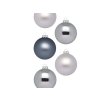 Sada 30 ks ozdob: Ozdoby šedé matné / lesklé 6 cm