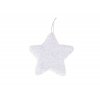 Hvězda s glitery bílá 10 cm