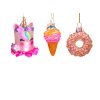 Sada 3 ks ozdob: Sladké motivy mix 5 cm