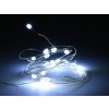 LED drátek stříbrný STUDENÁ BÍLÁ 4 m - na baterie