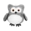 Sovička textilní šedá 10 x 11 cm