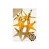 Sada 6 ks ozdob: Ozdoby hvězdičky zlaté mix 9 cm
