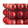 Sada 27 ks ozdob: Ozdoby kulaté červené mix 6 cm