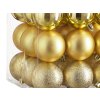 Sada 27 ks ozdob: Ozdoby kulaté zlaté mix 6 cm