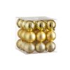 Sada 27 ks ozdob: Ozdoby kulaté zlaté mix 6 cm