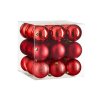 Sada 27 ks ozdob: Ozdoby kulaté červené mix 8 cm