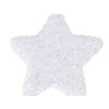 Sada 3 ks dekorací: Hvězda s glitery bílá 10 cm
