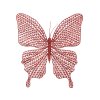 Sada 3 ks ozdob: Motýl na klipu červený 20 x 19,5 cm