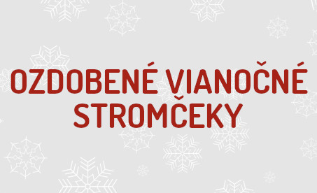 ozdobené vánoční stromky