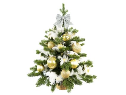 Ozdobený stromček NEŽNÉ VIANOCE II 60 cm s LED OSVETLENÍM zelený