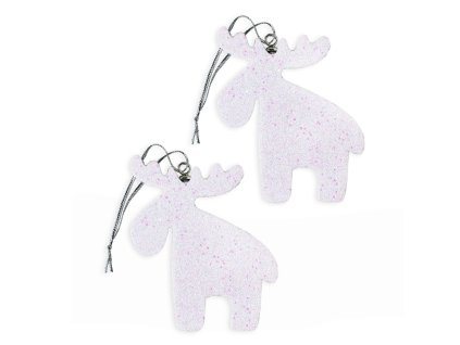 Sada 8 ks ozdob: Sob bílý 8 cm