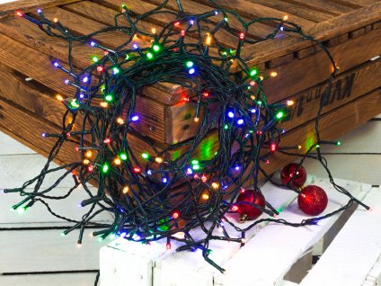Vánoční světelný řetěz BAREVNÝ 10 m - spojovací