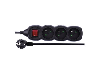 45397 prodluzovaci kabel 5 m cerny 3 vstupy