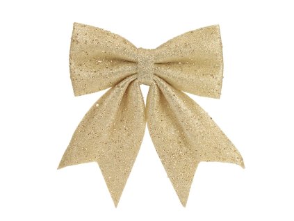 Mašľa champagne s glitrami 23 x 29 cm