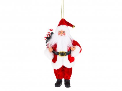 Santa k zavěšení s cukrovými hůlkami 20 cm