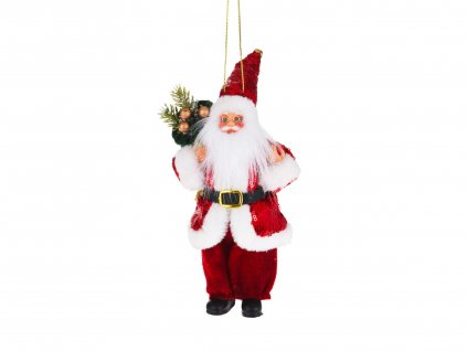 Santa na zavesenie s vetvičkami 20 cm