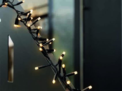 Vánoční světelný řetěz TEPLÁ BÍLÁ 3 m JEŽEK - PROFI - spojovací