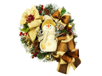 Věnec SNĚHULÁČEK 45 cm