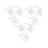 Sada 9 ks ozdob: Závěsné vločky plastové bílé 7 cm