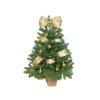Ozdobený stromček ZLATÉ TÓNY 60 cm s LED OSVETLENÍM