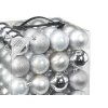 1329 Sada ozdob Ozdoby kulaté stříbrné a bílé mix 64 ks 2
