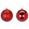 1332 Sada ozdob Ozdoby kulaté červené mix 2 ks x 10 cm