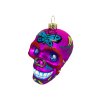 LAU 1418 Ozdoba lebka s ornamenty fialová 9 cm