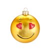 LAU 1431 Ozdoba smajlík se srdíčky 7 cm