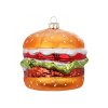LAU 1437 Vánoční skleněná ozdoba Cheesburger 10 cm