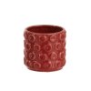 Váza / svícen červený 12 x 12 x 11 c