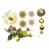 Sada ozdob NĚŽNÁ CHAMPAGNE na stromčeky do 100 cm
