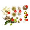 Sada ozdob NĚŽNÁ CHAMPAGNE na stromčeky do 100 cm