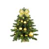 Ozdobený stromček ZLATÉ VIANOCE II 60 cm s LED OSVETLENÍM