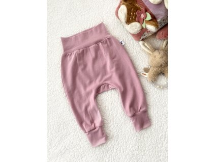 Baby tepláčky STARORŮŽOVÉ