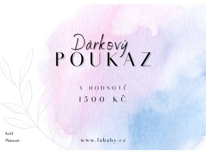 Dárkový poukaz 1500,-