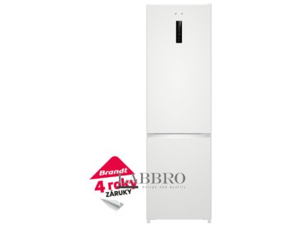 kombinovaná volně stojící bílá lednice Brandt BFC2066AW No Frost s mrazákem dole