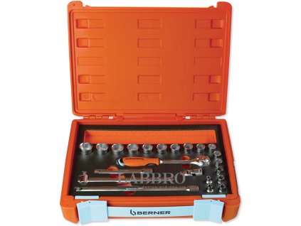 Berner Sada nástrčných ⅜″ klíčů BFD+ s ráčnou Disc+ ve Smart boxu, 1000611