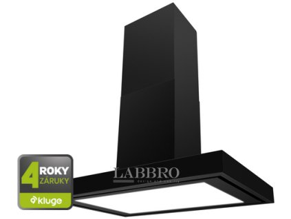 černá hranatá digestoř Kluge KOK6500BL komínová