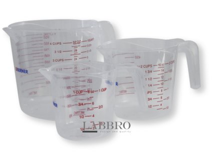 3 dílná Sada odměrných nádob