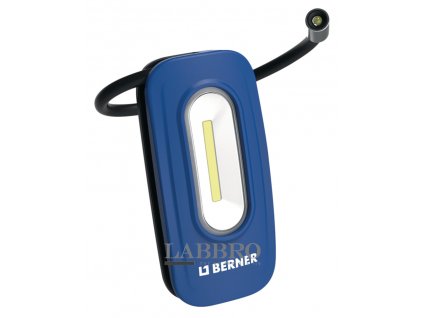Berner 414777 LED svítilna Flex Pocket Light 2 v 1, typ C modrá s flexibilním světlem