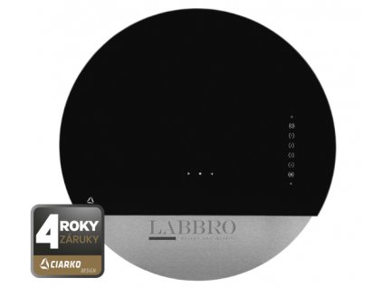 šikmý kruhový komínový odsavač Ciarko Design Eclipse Black Inox CDP6001CC črný