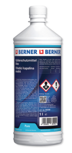 Berner 343100 Chladicí kapalina pure B48 modrá - 1 litr