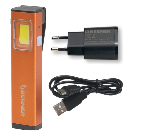 Berner 1002392 Mini LED kapesní svítilna USB-C s nabíječkou