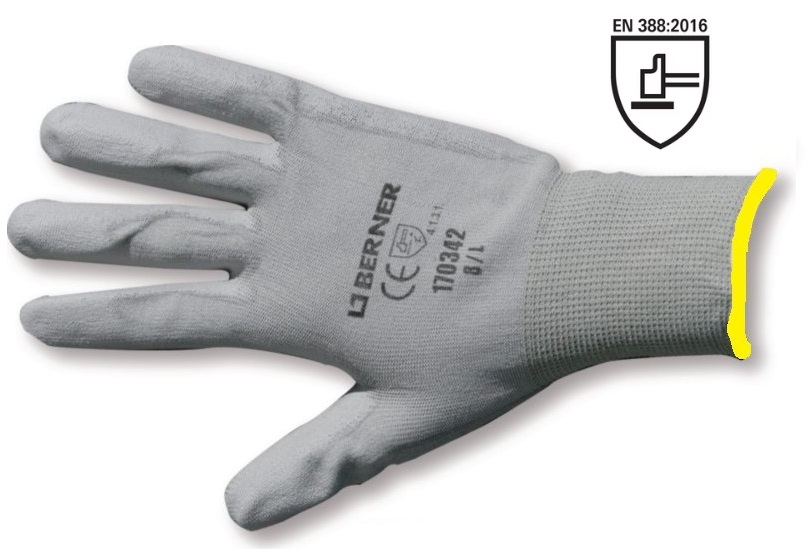 Berner 170342 Mikrojemně pletené pracovní rukavice - 8